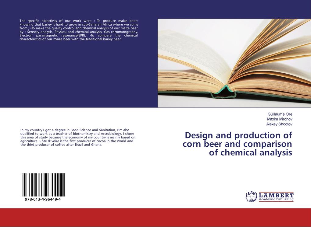 Design and production of corn beer and comparison of chemical analysis