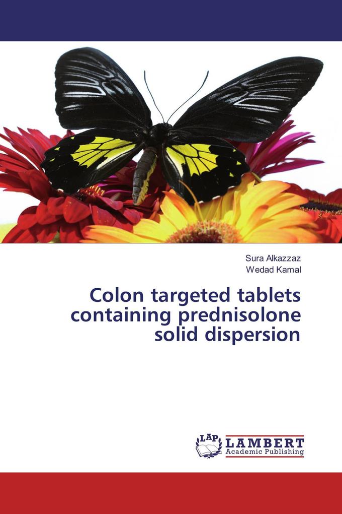 Colon targeted tablets containing prednisolone solid dispersion