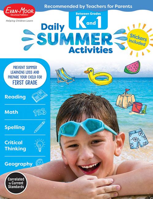 Daily Summer Activities: Between Kindergarten and 1st Grade Grade K - 1 Workbook