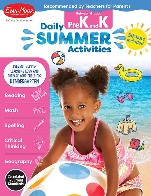 Daily Summer Activities: Between Prek and Kindergarten Grade Prek - K Workbook