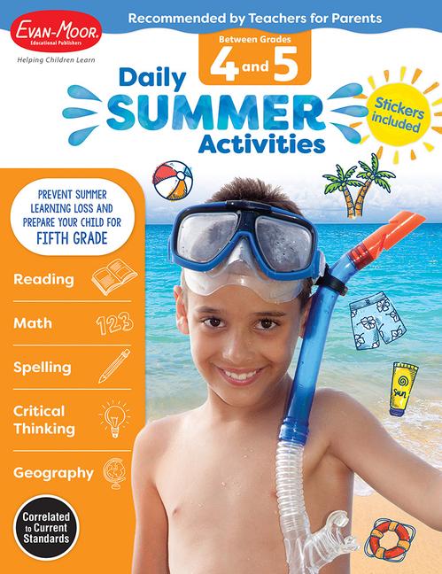 Daily Summer Activities: Between 4th Grade and 5th Grade Grade 4 - 5 Workbook