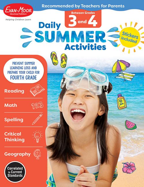 Daily Summer Activities: Between 3rd Grade and 4th Grade Grade 3 - 4 Workbook