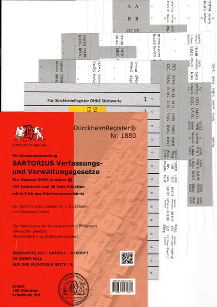 DürckheimRegister® SARTORIUS 1 OHNE §§ (2022)