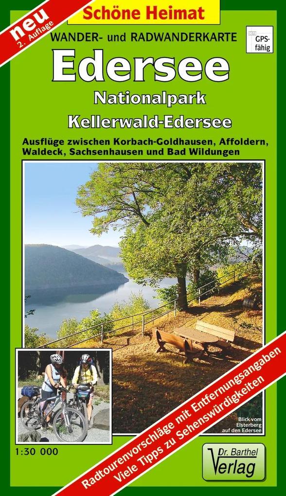 Wander- und Radwanderkarte Edersee Nationalpark Kellerwald-Edersee und Umgebung