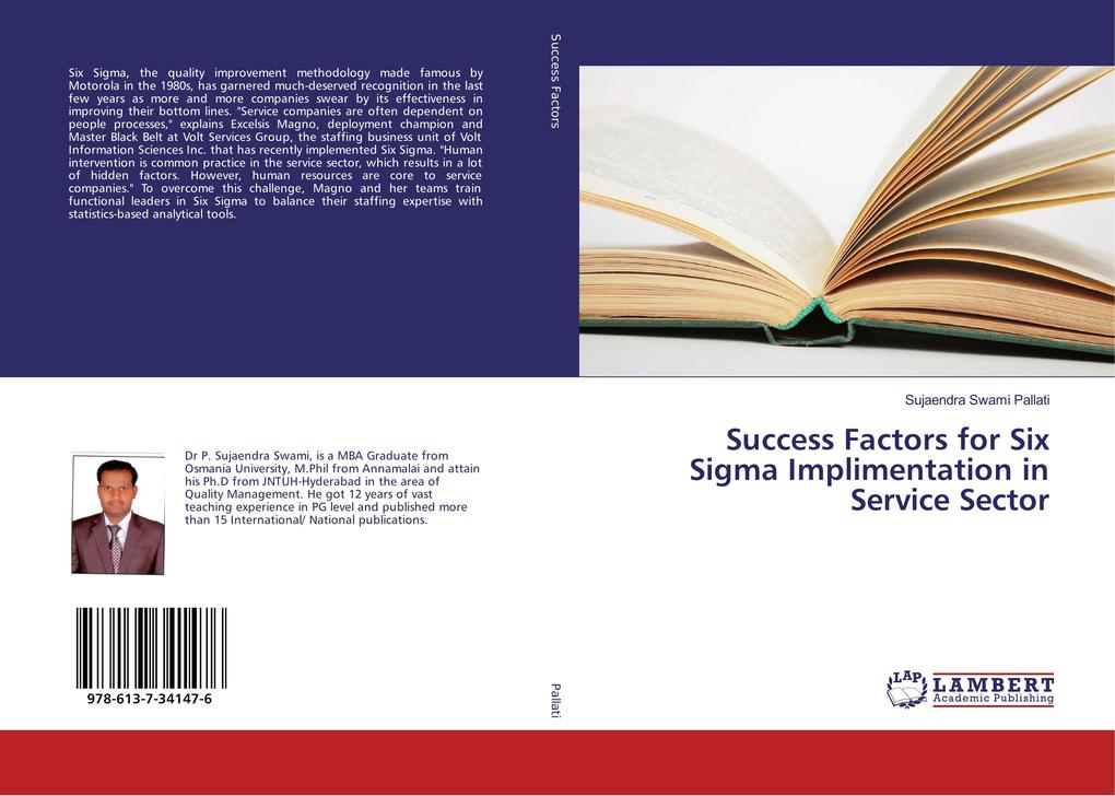 Success Factors for Six Sigma Implimentation in Service Sector
