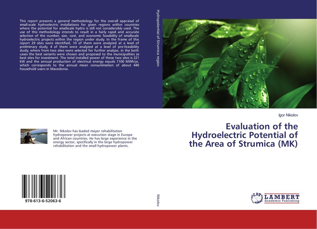 Evaluation of the Hydroelectric Potential of the Area of Strumica (MK)