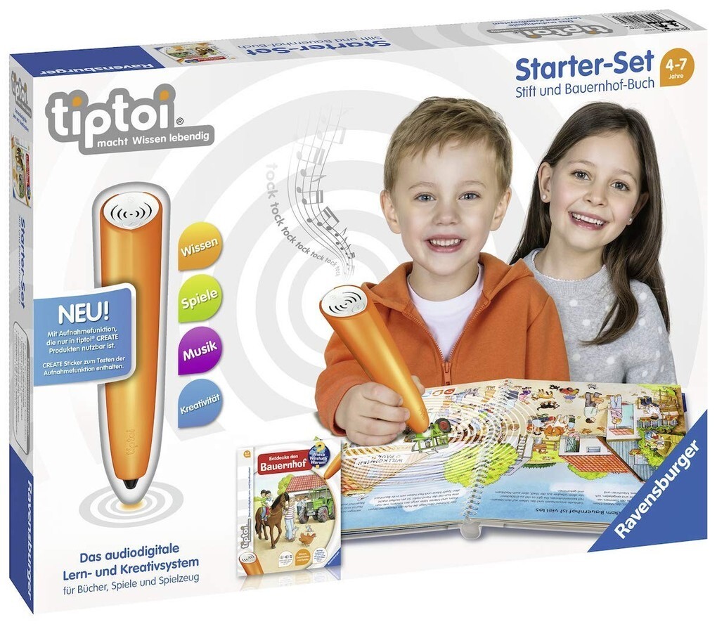 Image of RAVENSBURGER tiptoi® Starter-Set: Stift und Bauernhof-Buch tiptoi Stift, Mehrfarbig