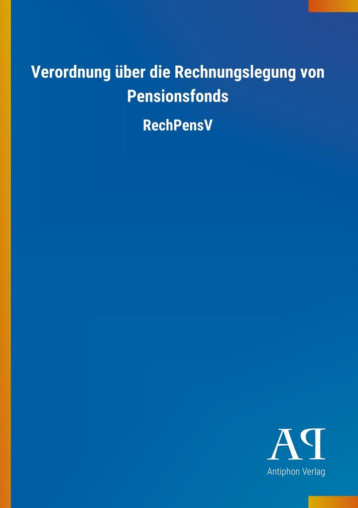 Image of Verordnung über die Rechnungslegung von Pensionsfonds