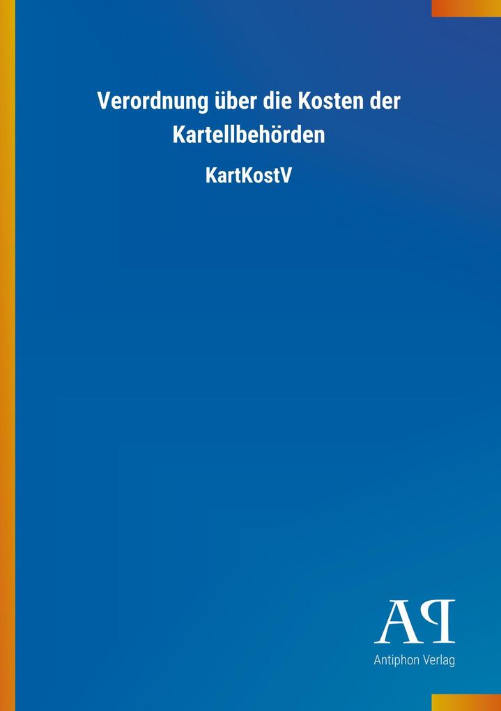 Image of Verordnung über die Kosten der Kartellbehörden