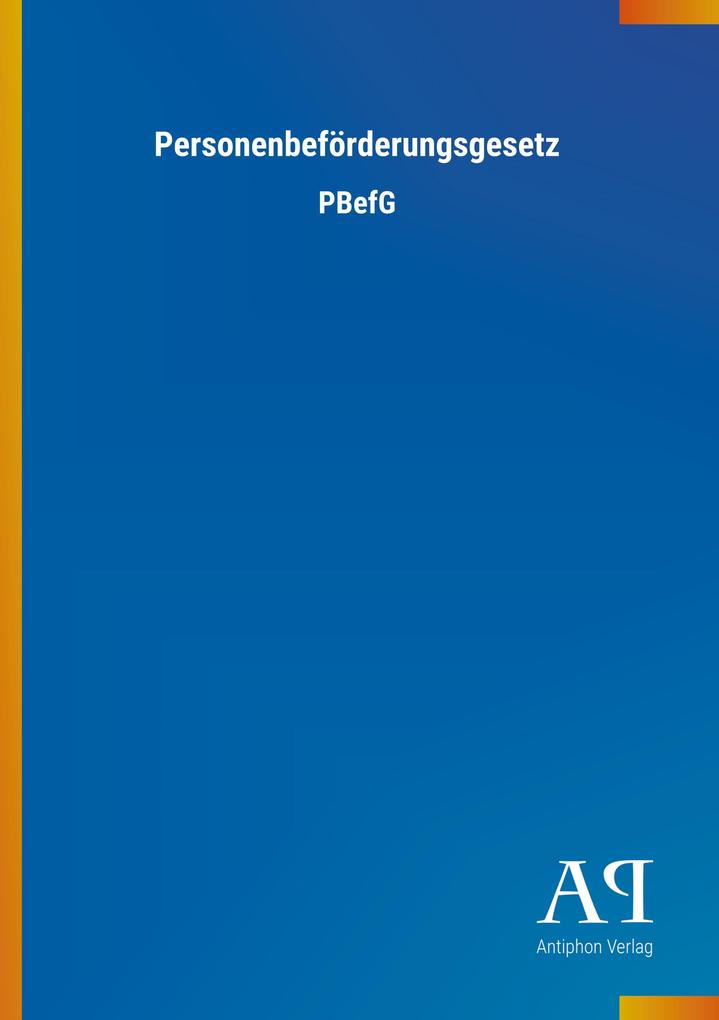 Personenbeförderungsgesetz