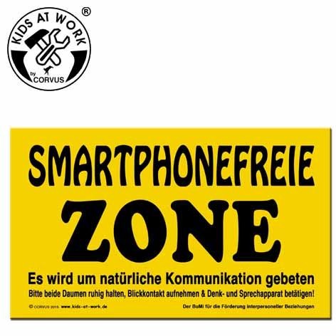 Corvus A600152 - Kids-at-Work Schild 'Smartphonefreie Zone' 25x15cm