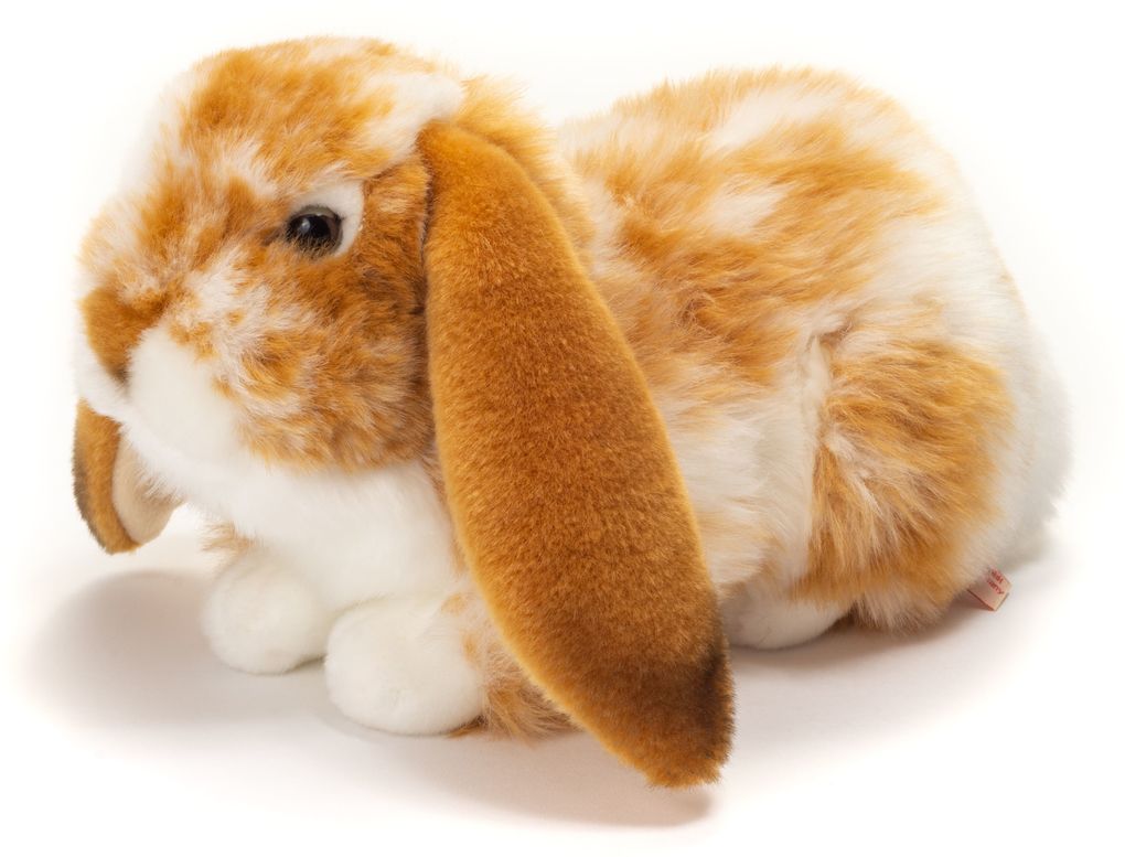 Teddy-Hermann - Hase sitzend hellbraun-weiß gescheckt 30 cm