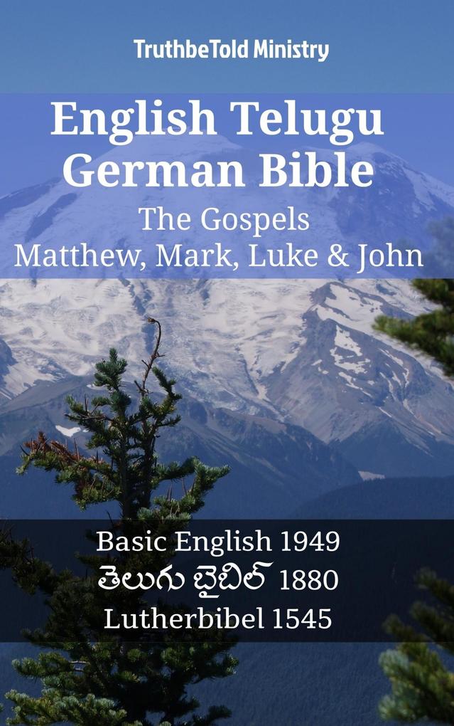 English Telugu German Bible - The Gospels - Matthew Mark Luke & John