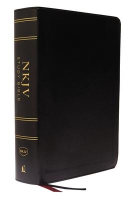 NKJV Study Bible Leathersoft Black Full-Color Thumb Indexed Comfort Print