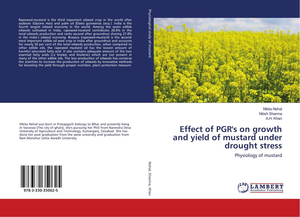 Effect of PGR‘s on growth and yield of mustard under drought stress