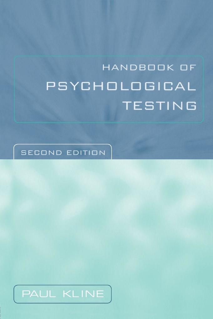 Handbook of Psychological Testing