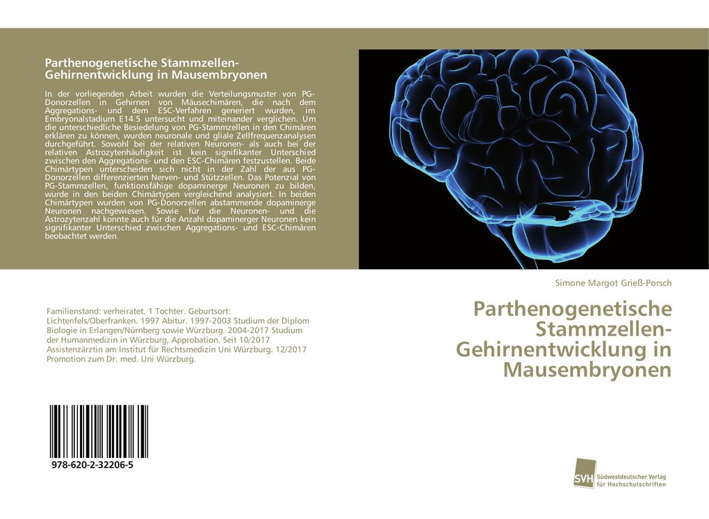 Parthenogenetische Stammzellen-Gehirnentwicklung in Mausembryonen