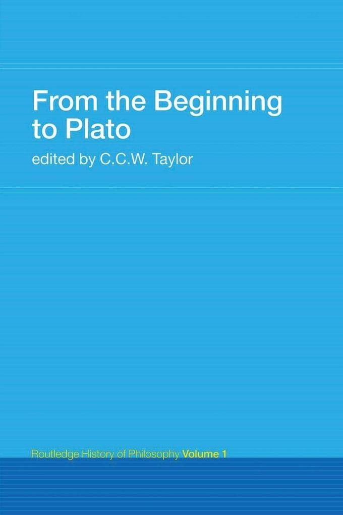 From the Beginning to Plato