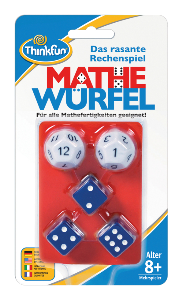ThinkFun - 76317 Mathe Würfel - Spielerisch die Mathenote verbessern. Alle Rechenarten sind erlaubt
