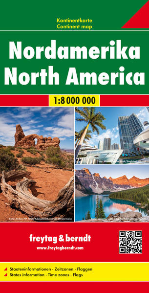 Freytag & Berndt Kontinentkarte Nordamerika 1:8 Mio. North America / Amerique du Nord / America del