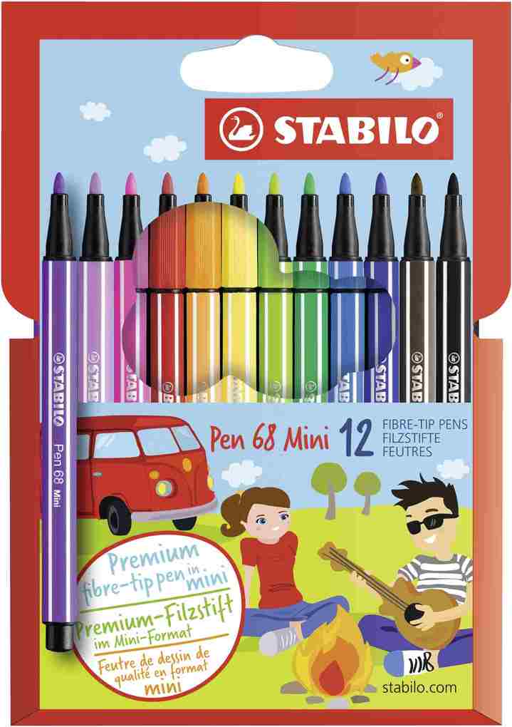 STABILO Filzstift Premium-Filzstift Pen 68 Mini 12er Set