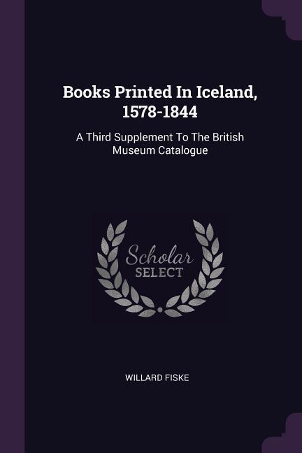Books Printed In Iceland 1578-1844