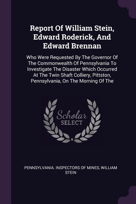 Report Of William Stein Edward Roderick And Edward Brennan