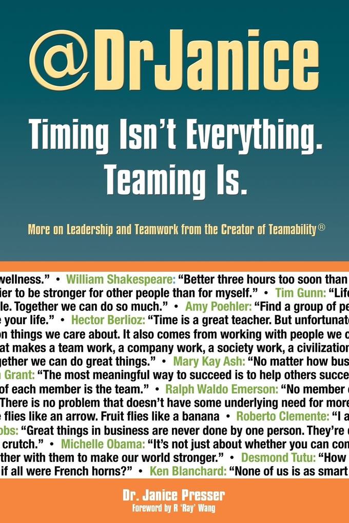 Timing Isn‘t Everything. Teaming Is.