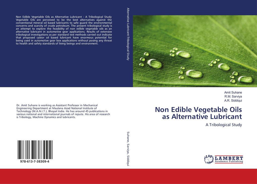 Non Edible Vegetable Oils as Alternative Lubricant