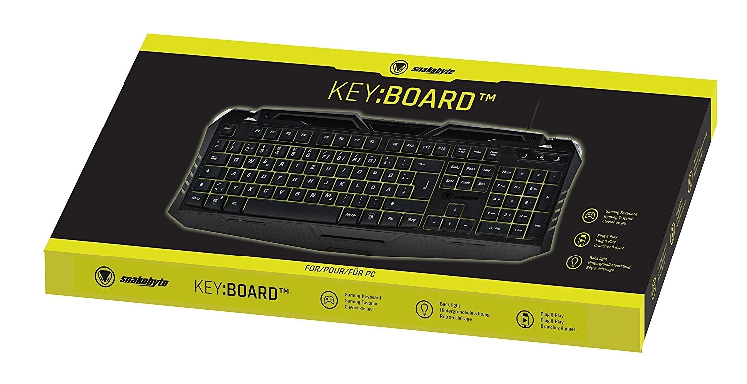 snakebyte KEY:BOARD PC Tastatur Gaming-Keyboard schwarz mit Hintergrundbeleuchtung
