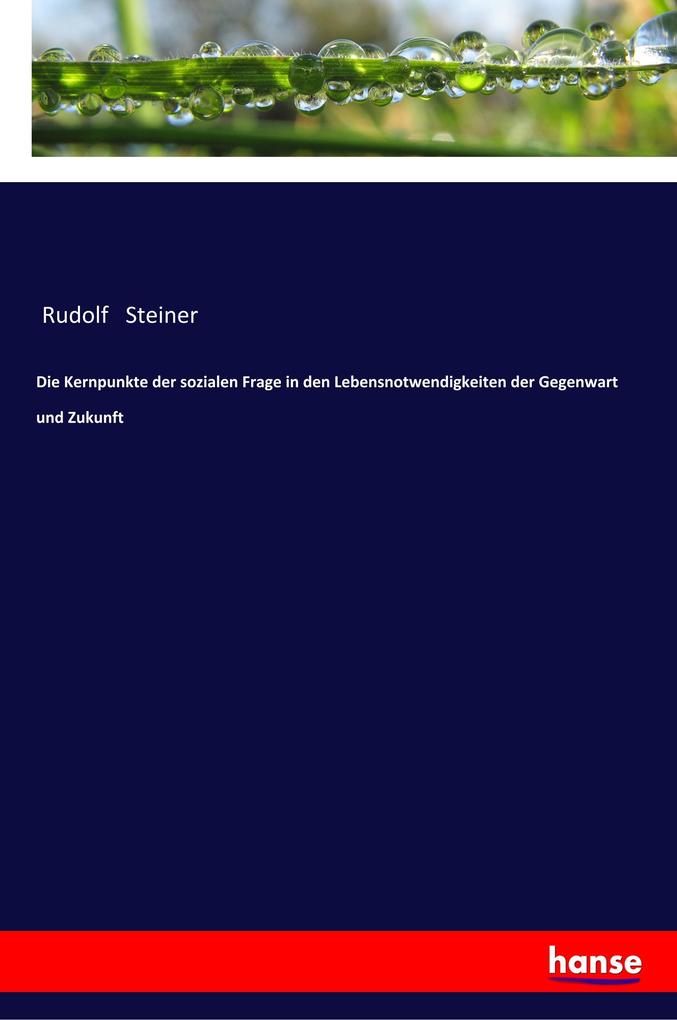 Image of Die Kernpunkte der sozialen Frage in den Lebensnotwendigkeiten der Gegenwart und Zukunft