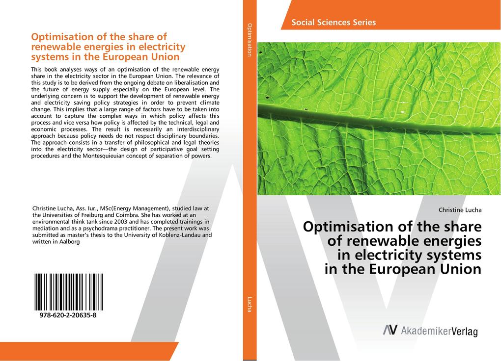 Optimisation of the share of renewable energies in electricity systems in the European Union