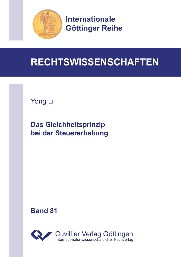Das Gleichheitsprinzip bei der Steuererhebung