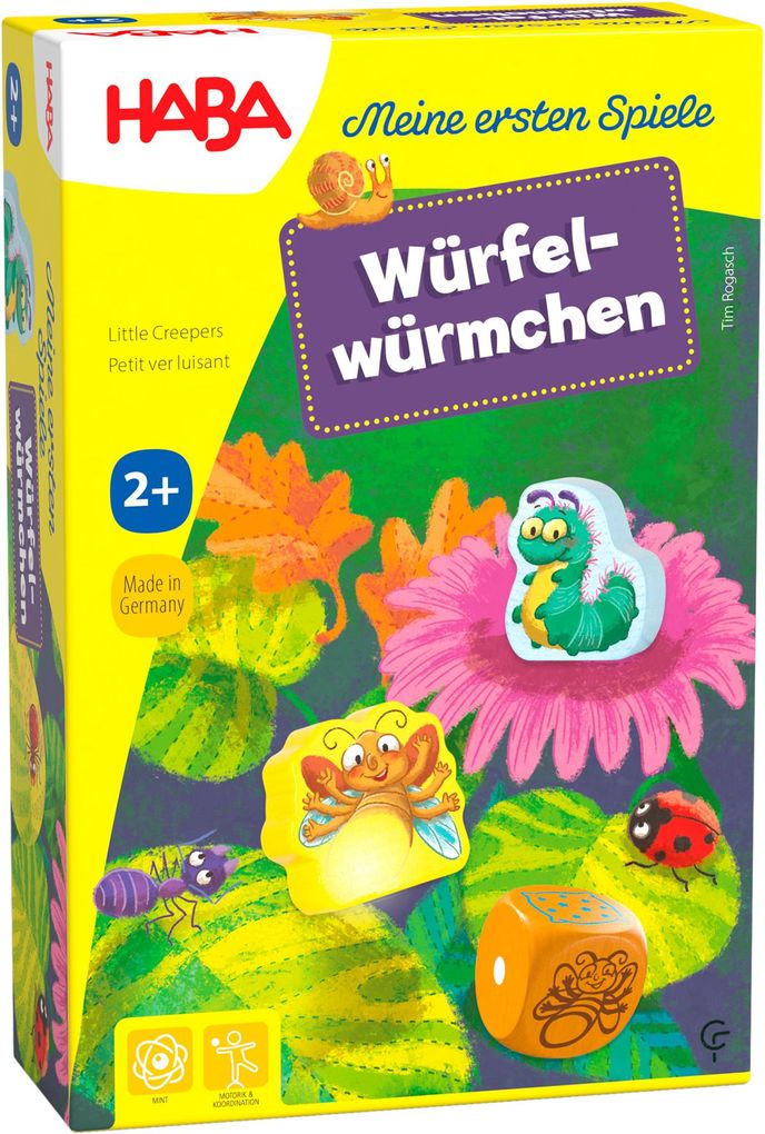 Image of HABA 303639 - Meine ersten Spiele, Würfelwürmchen, Würfelspiel