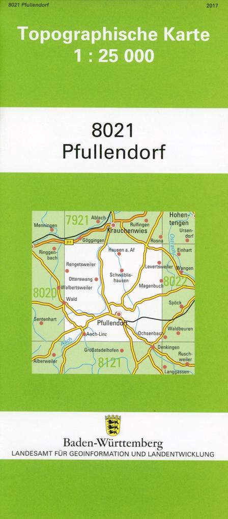 Topographische Karte Baden-Württemberg Pfullendorf