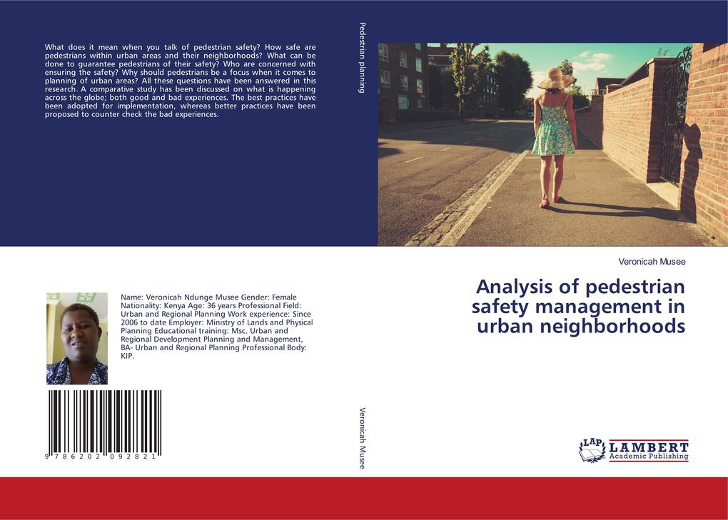 Analysis of pedestrian safety management in urban neighborhoods
