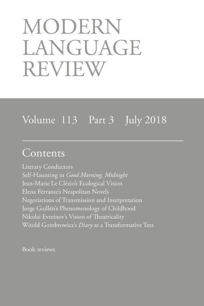 Modern Language Review (113