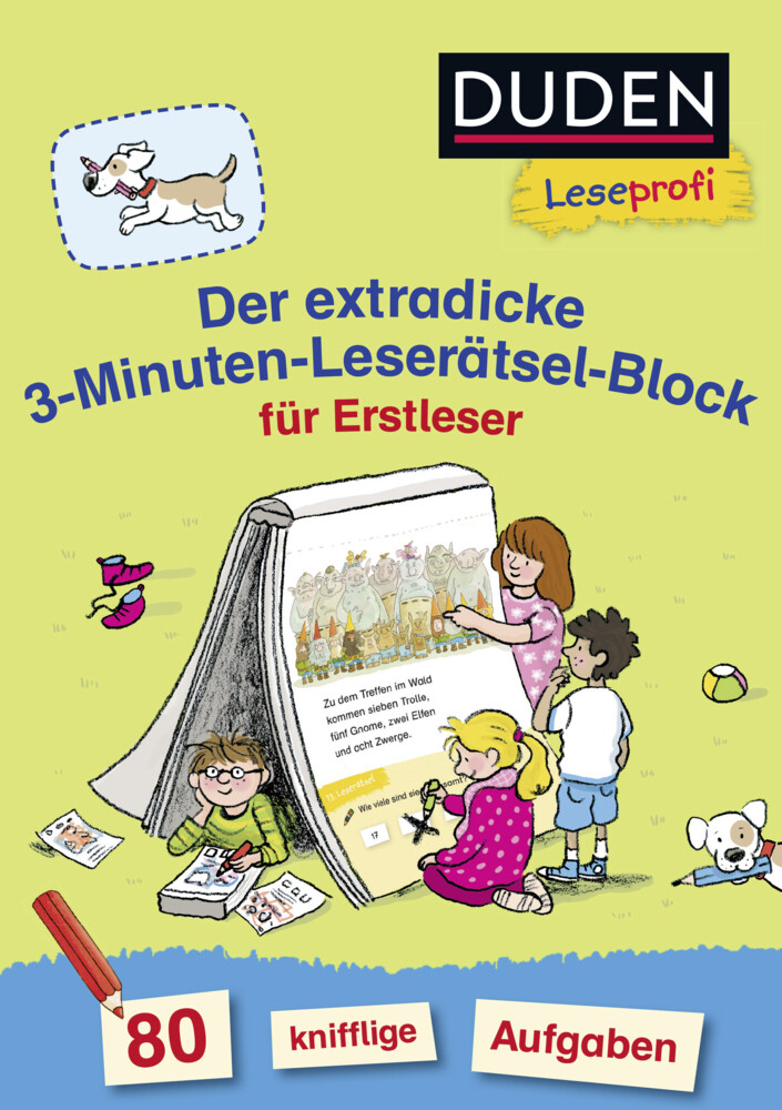 Image of Duden Leseprofi - Der extradicke 3-Minuten-Leserätsel-Block für Erstleser