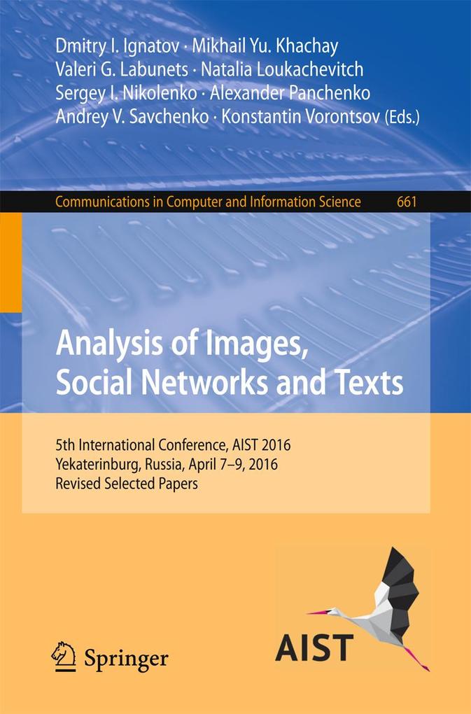 Analysis of Images Social Networks and Texts