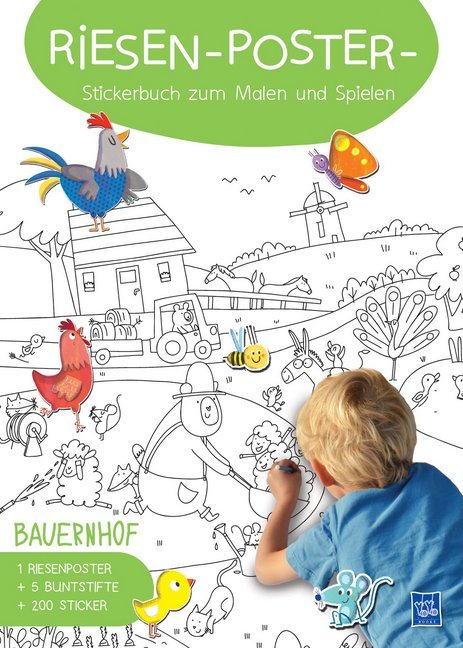 Image of Riesen-Poster-Stickerbuch - Bauernhof