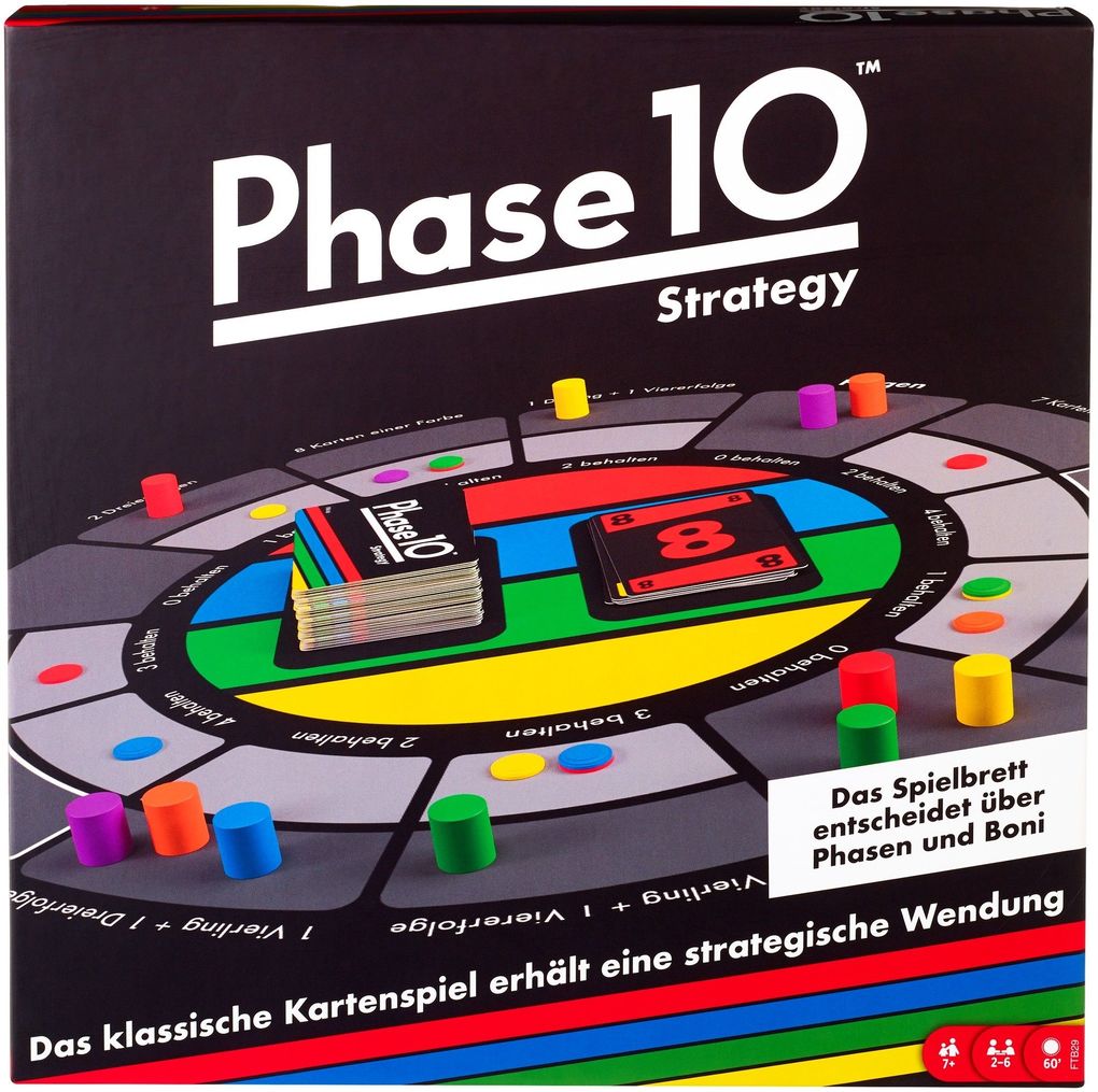 Image of Mattel - Mattel Games - Phase 10 Strategy Brettspiel Gesellschaftsspiel Familienspiel