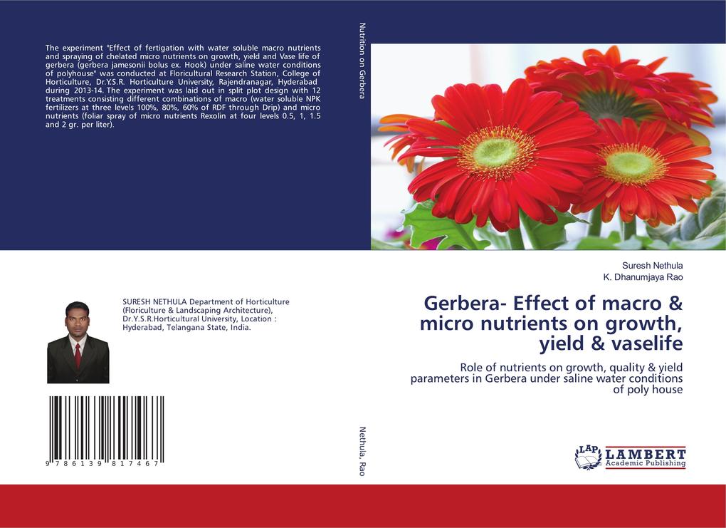 Gerbera- Effect of macro & micro nutrients on growth yield & vaselife