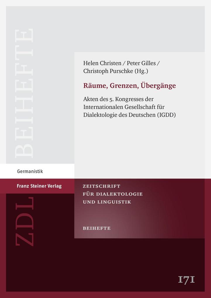Räume Grenzen Übergänge