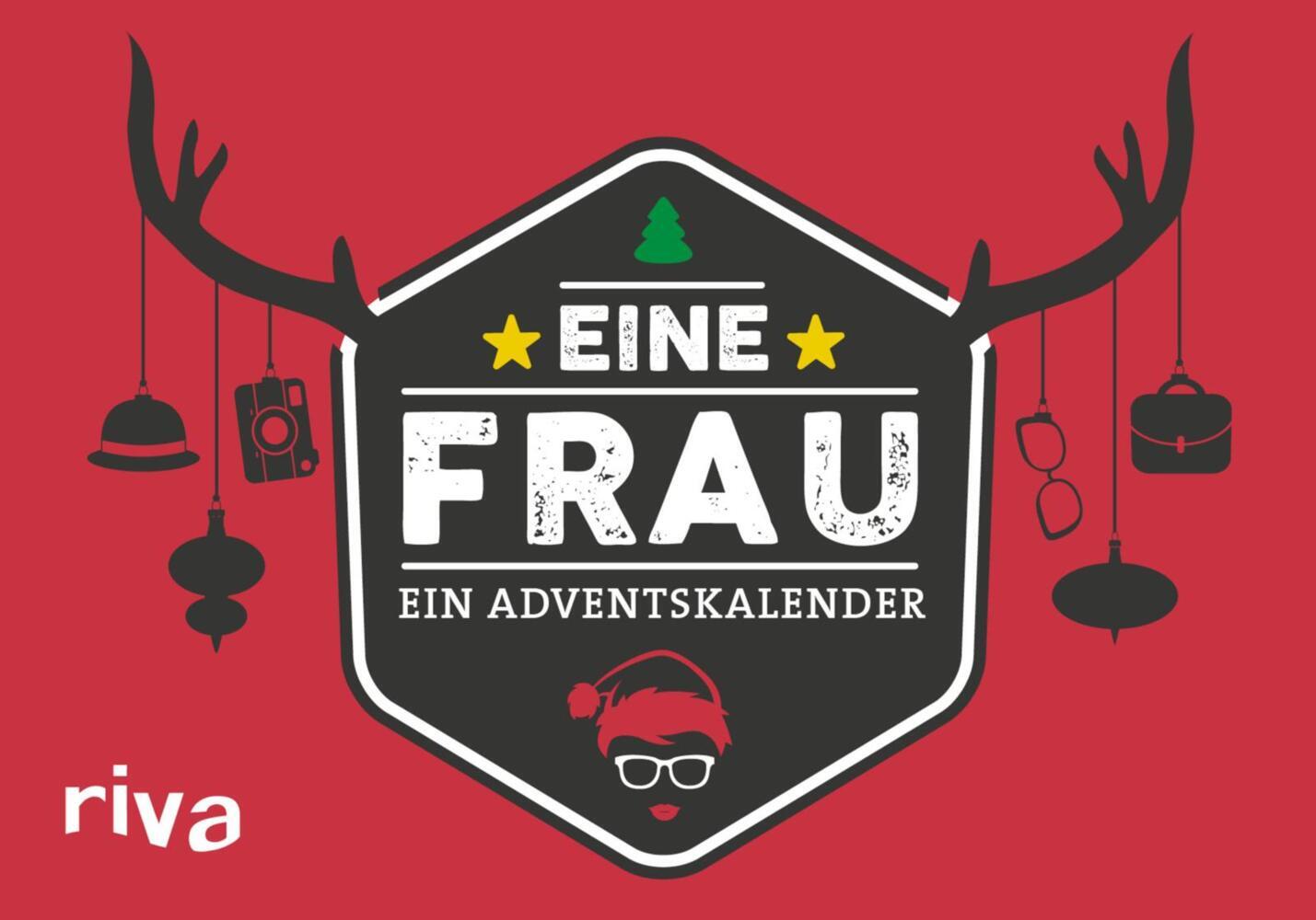 Eine Frau ein Adventskalender