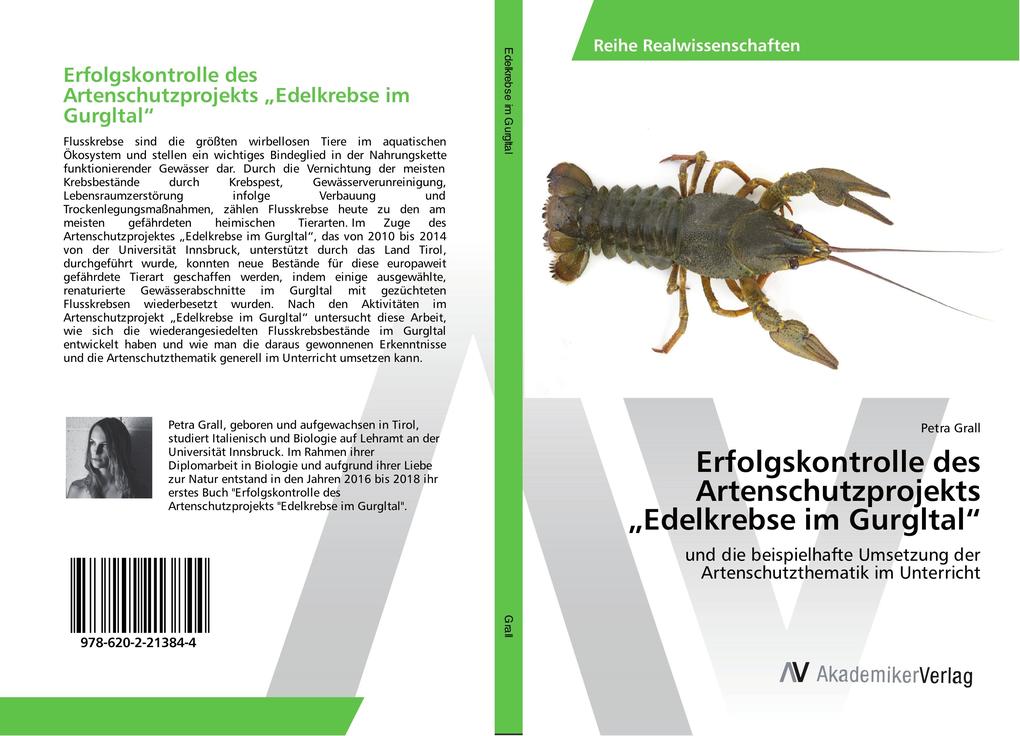Erfolgskontrolle des Artenschutzprojekts 'Edelkrebse im Gurgltal'