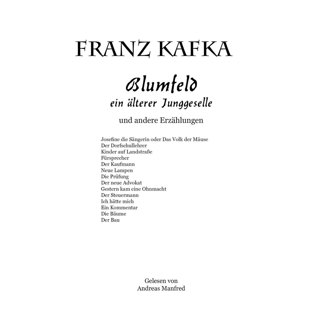 Blumfeld ein älterer Junggeselle