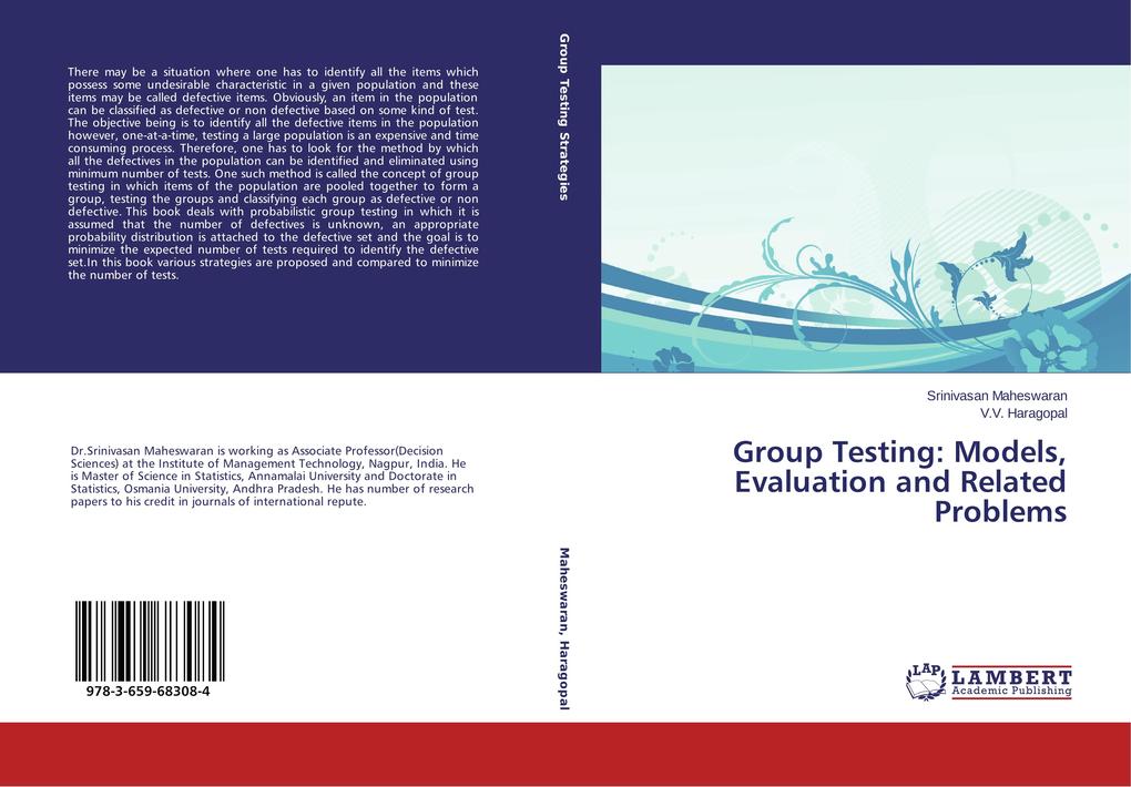 Group Testing: Models Evaluation and Related Problems