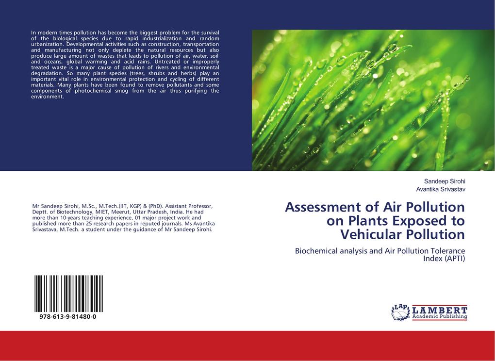 Assessment of Air Pollution on Plants Exposed to Vehicular Pollution