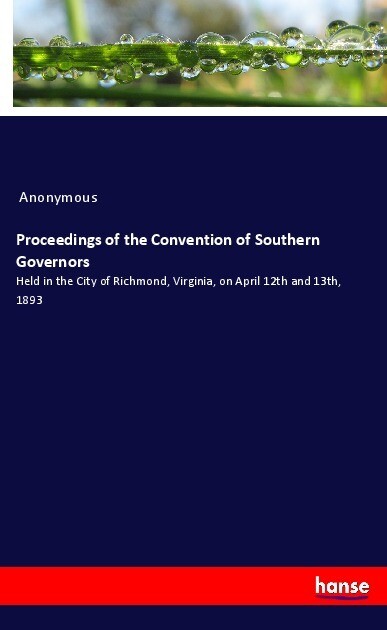 Proceedings of the Convention of Southern Governors
