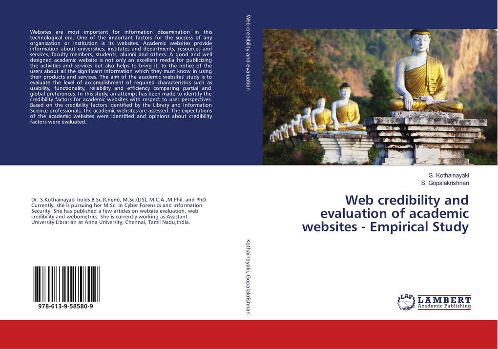 Web credibility and evaluation of academic websites - Empirical Study